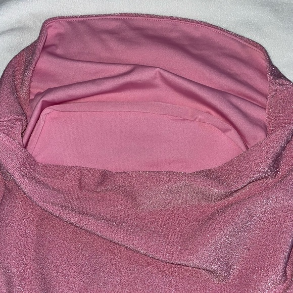 Sparkly pink mini strapless dress - Picture 5 of 5